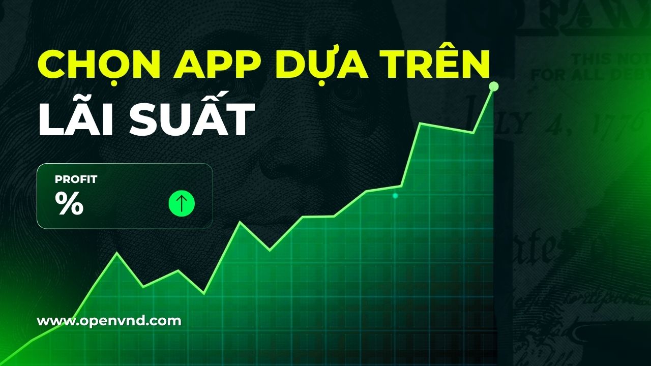Chọn app vay tiền online dựa trên lãi suất với biểu đồ tăng trưởng